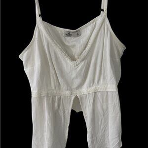 Hollister Cream V-Neck Top